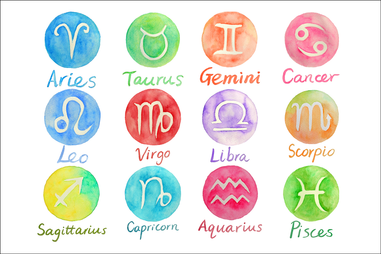 Watercolor Zodiac Signs Clipart ~ Objects on Creative Market