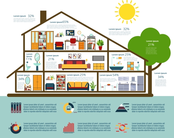 house infographic template free