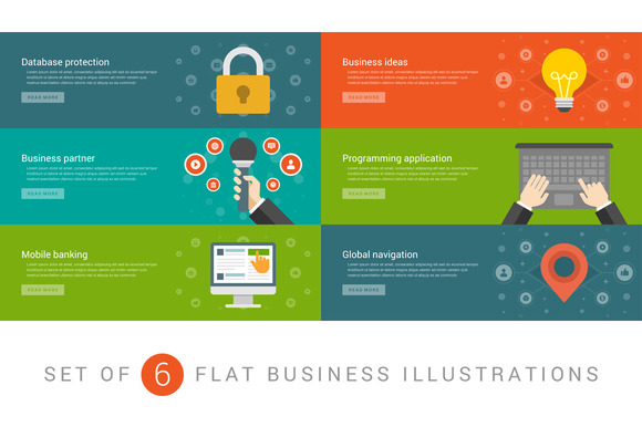 Flat Website Banners Template Flat Website Banners Template