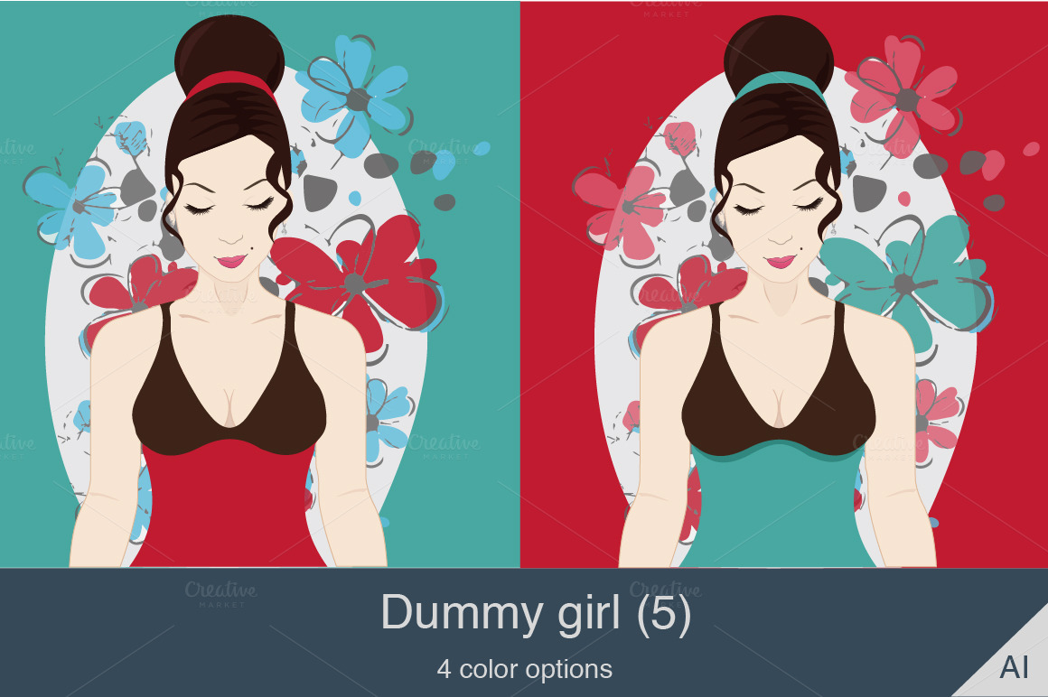 Dummy girl Illustrations on Creative Market