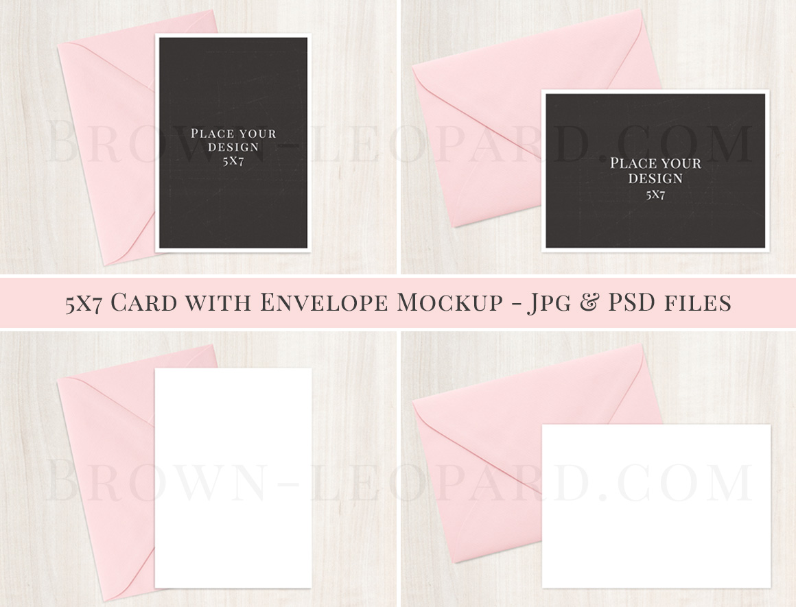 Download 5x7 card & envelope mockup - jpg,psd ~ Product Mockups on Creative Market