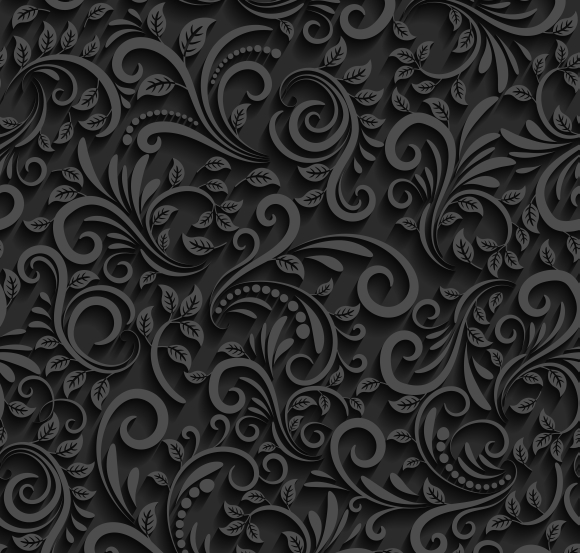 Vector black floral seamless pattern ~ Patterns on ...