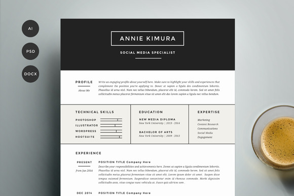 Cv template | creative resume template | two page 