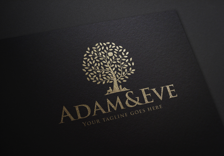 Adam and Eve Logo Template Logo Templates on Creative Market
