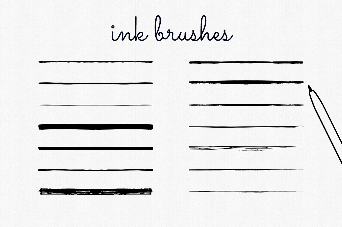 Handdrawn Ink Brushes ~ Brushes on Creative Market