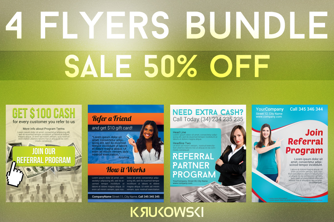 Referral Flyers Bundle ~ Flyer Templates On Creative Market 9203