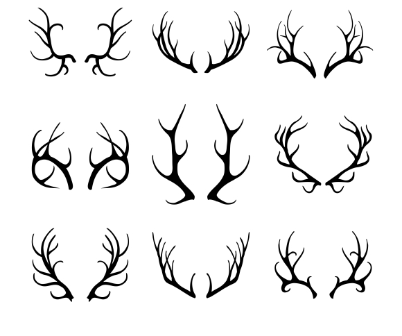 Vector deer antlers ~ Icons on Creative Market