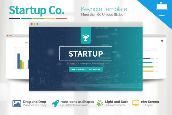 twelve louis by business keynote template Presentation ~ Keynote Startup Template Business Templates