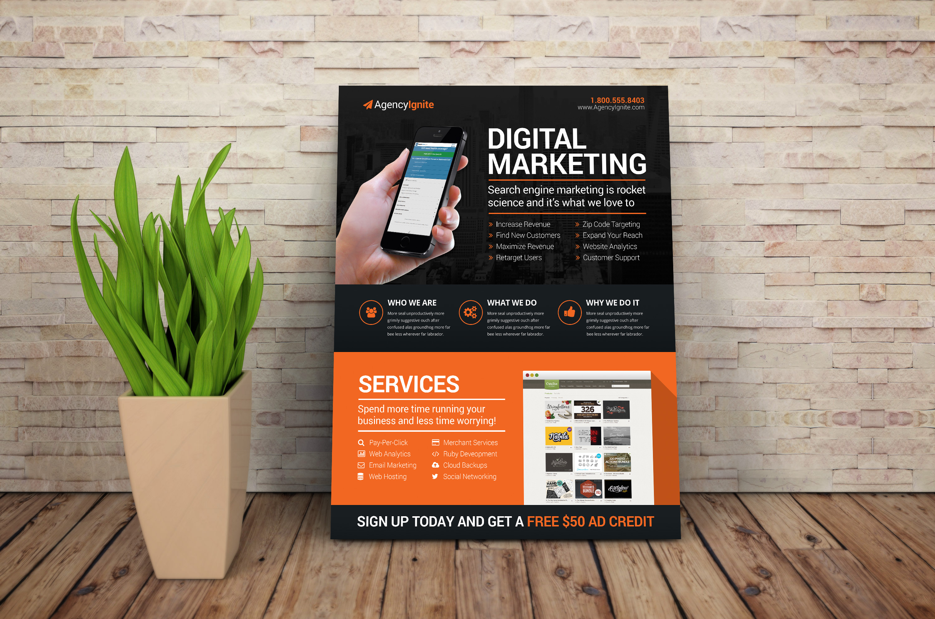 Digital Marketing Flyer PSD ~ Flyer Templates on Creative ...