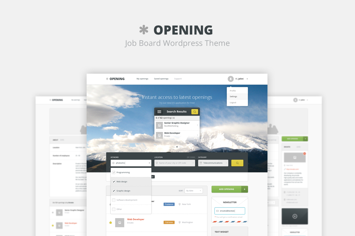 Opening - Job Board Wordpress Theme - Business - 1