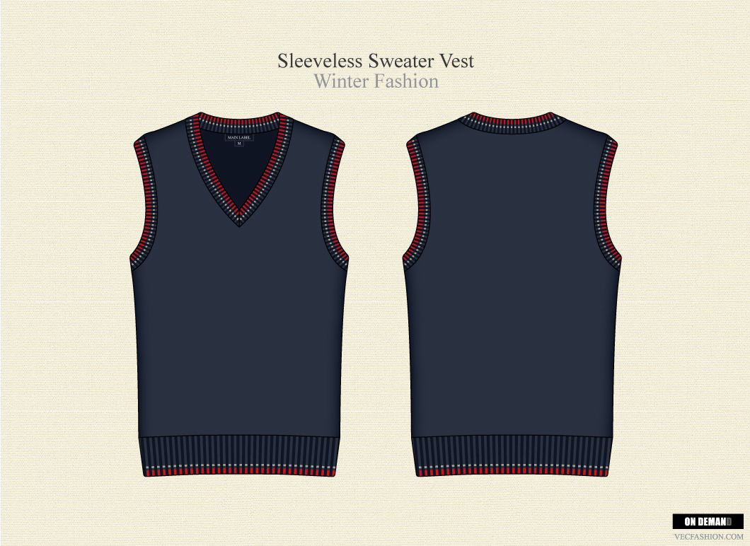 Men V Neck Sleeveless Sweater Vest ~ Illustrations on Creative Market