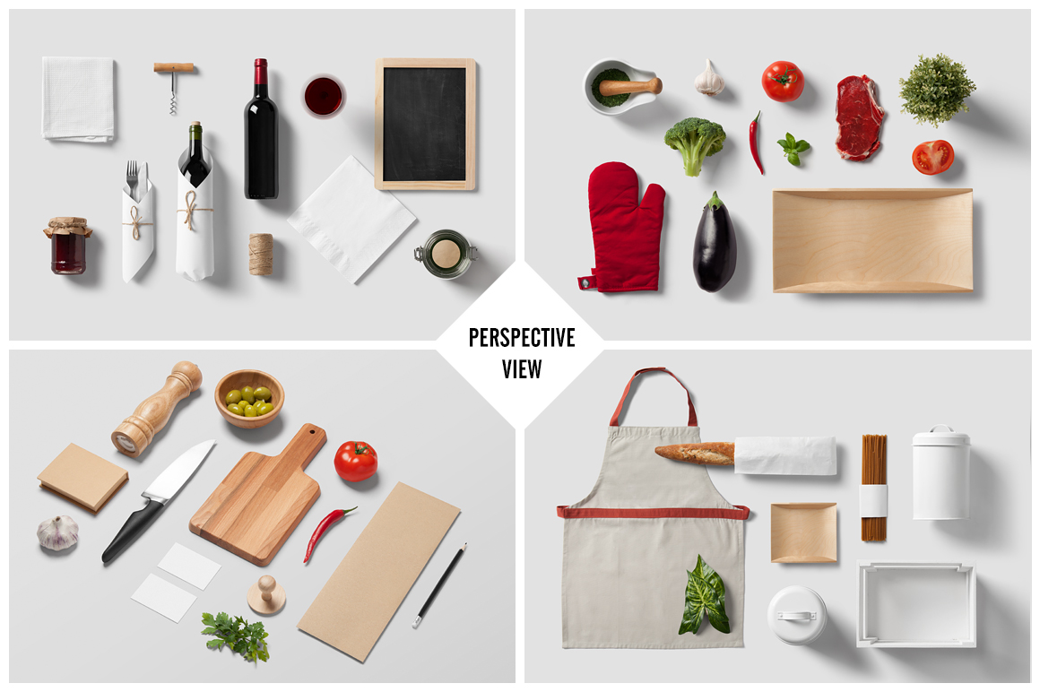 Restaurant / Food - Branding Mock-Up ~ Product Mockups on Creative Market