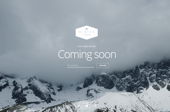 2Simple Winter Coming Soon Template ~ Website Templates on ...