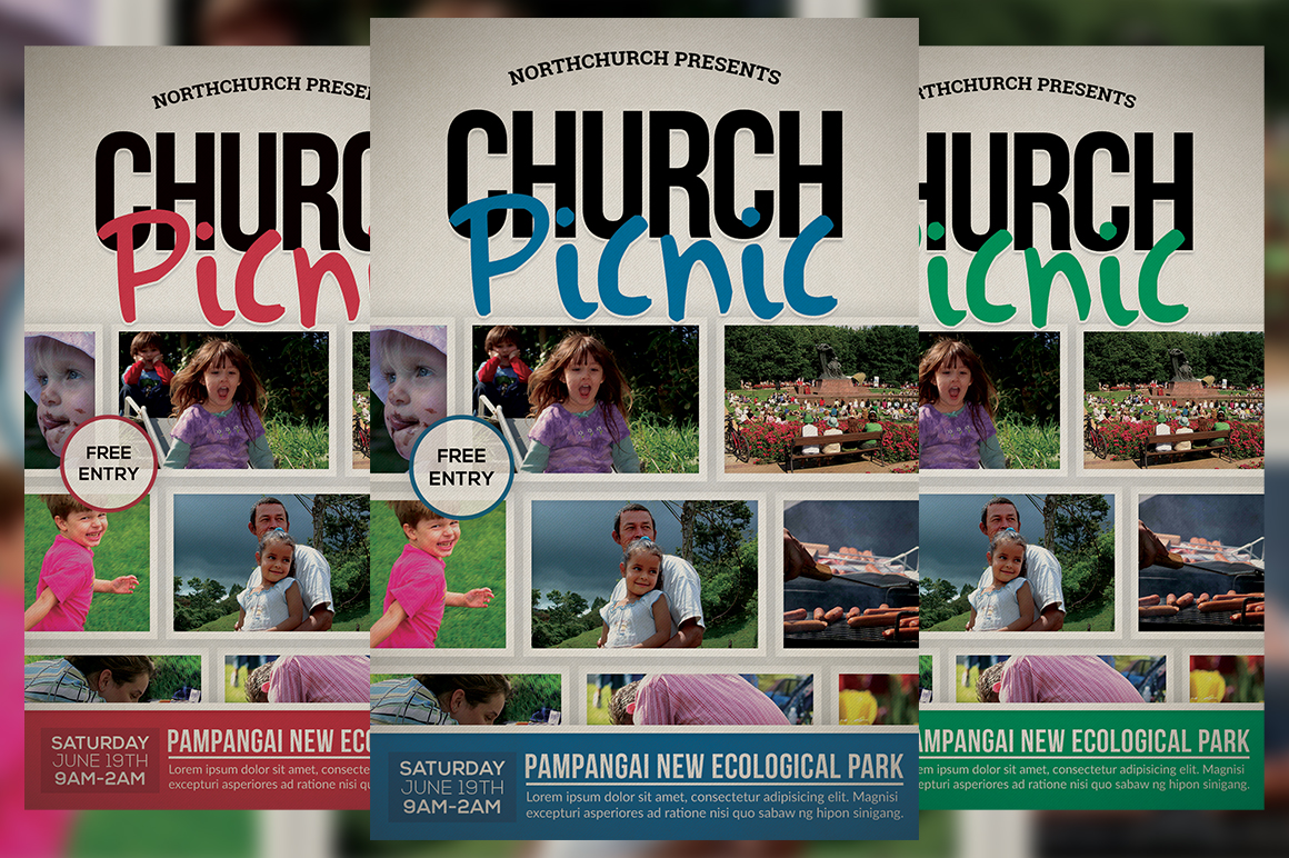 Church Picnic Flyer ~ Flyer Templates on Creative Market