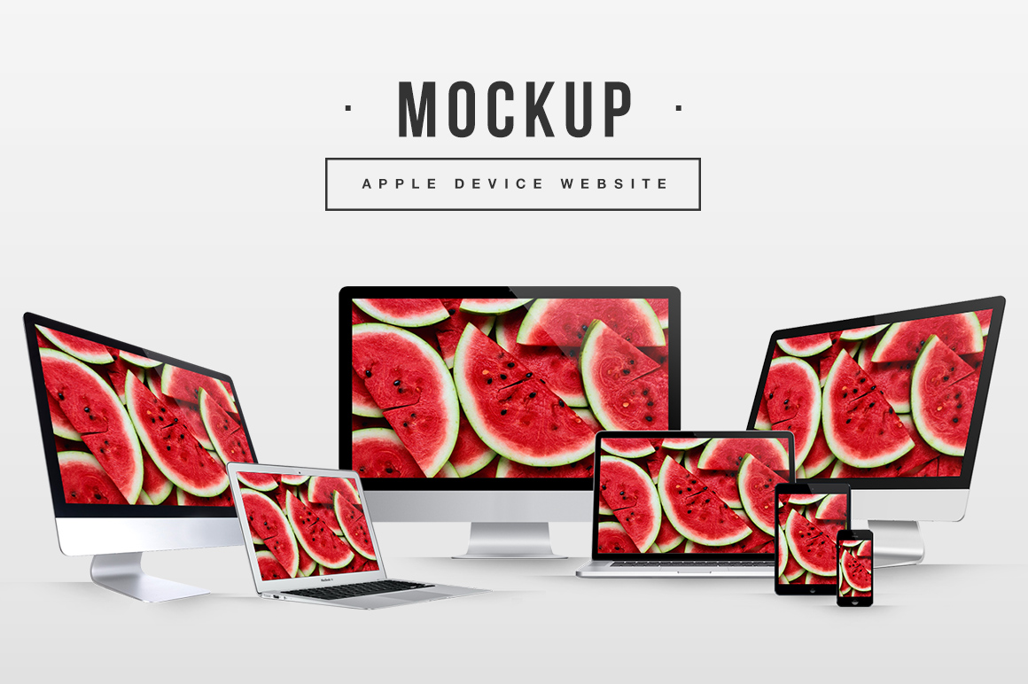 Download Apple Device Website Mockup ~ Product Mockups on Creative ...