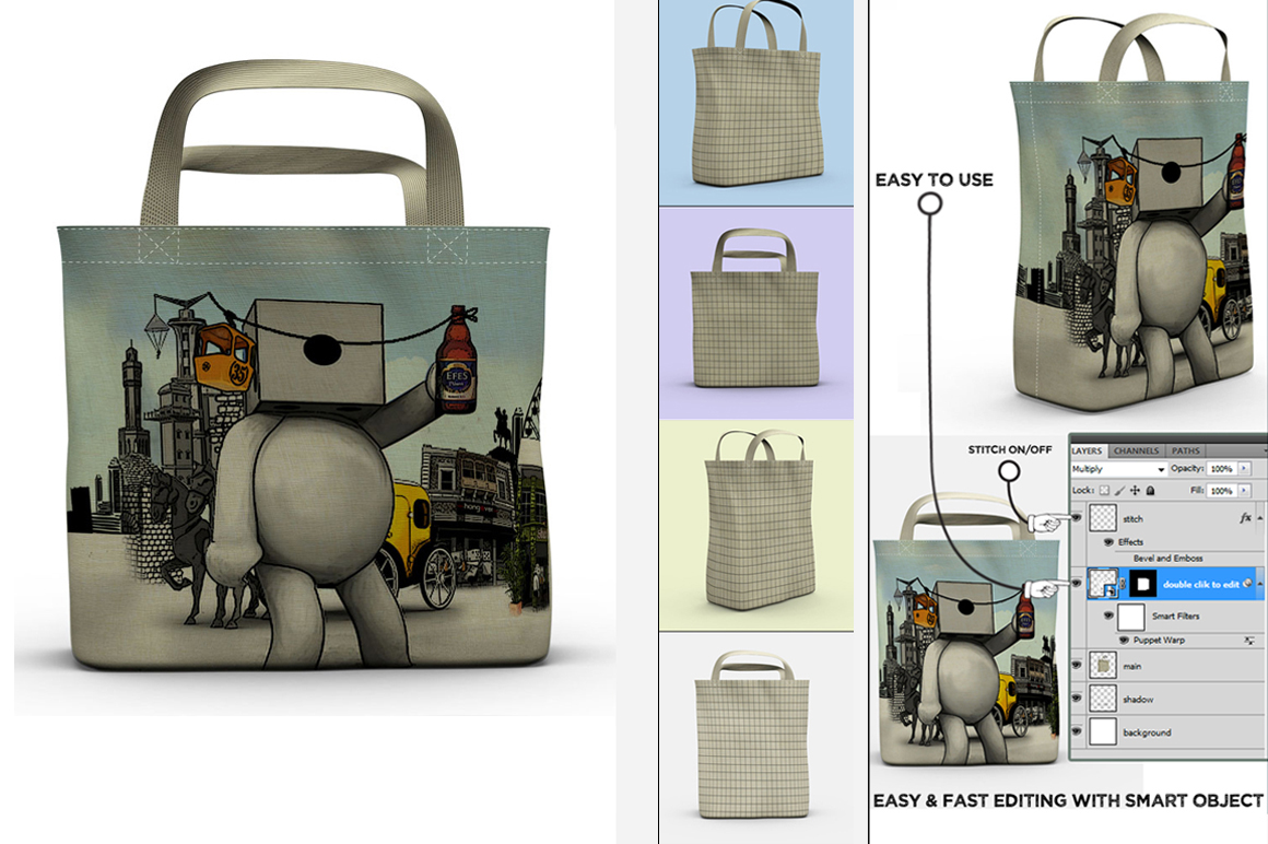 Download 4 Tote Bags ~ Product Mockups on Creative Market