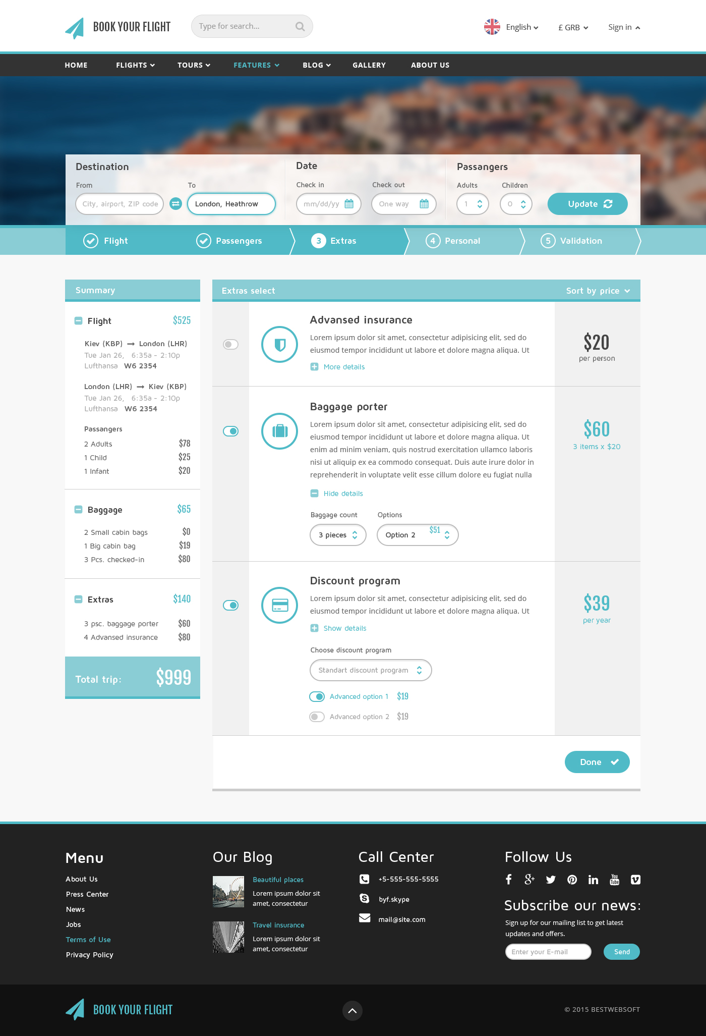 Book Your Flight Booking Template Website Templates On Creative Market Booking Website Template Free