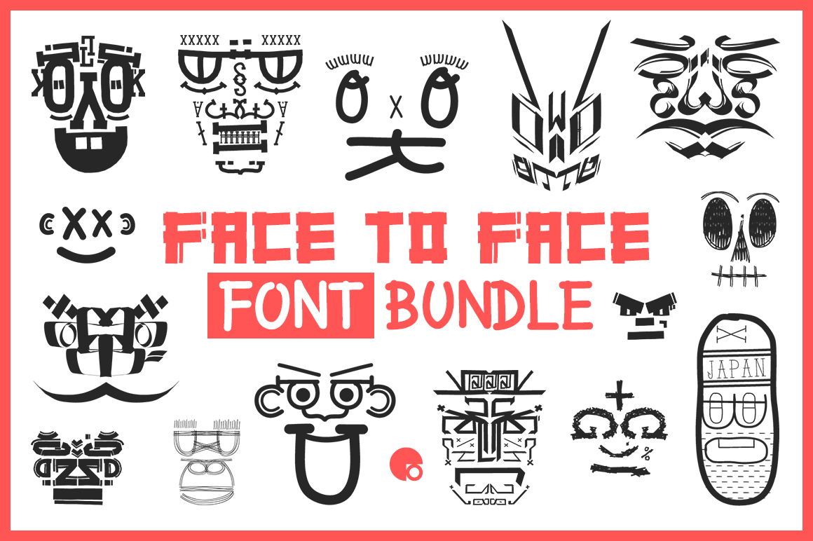 Face To Face Handdrawn Font Bundle ~ Display Fonts On Creative Market