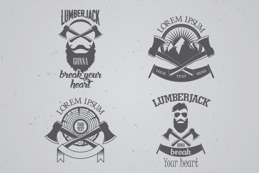 Download Lumberjack labels ~ Illustrations on Creative Market