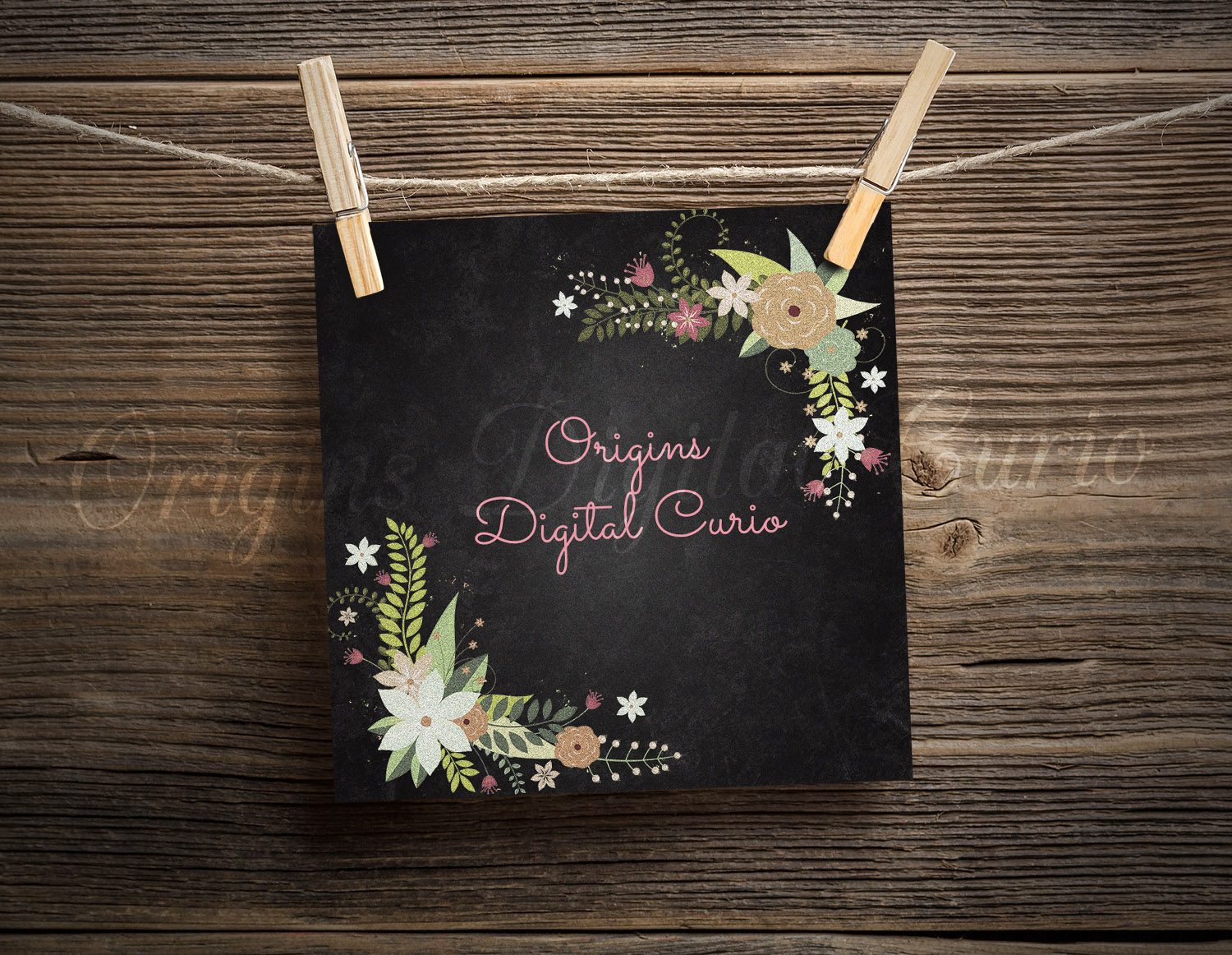 Chalkboard Floral Borders Clipart ~ Illustrations on Creative Market