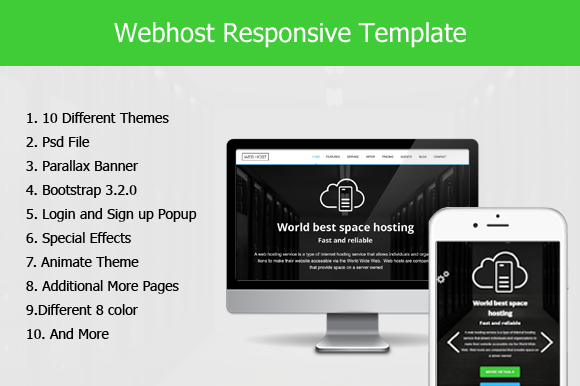 Web Host Responsive HTML5 Template - Websites - 1
