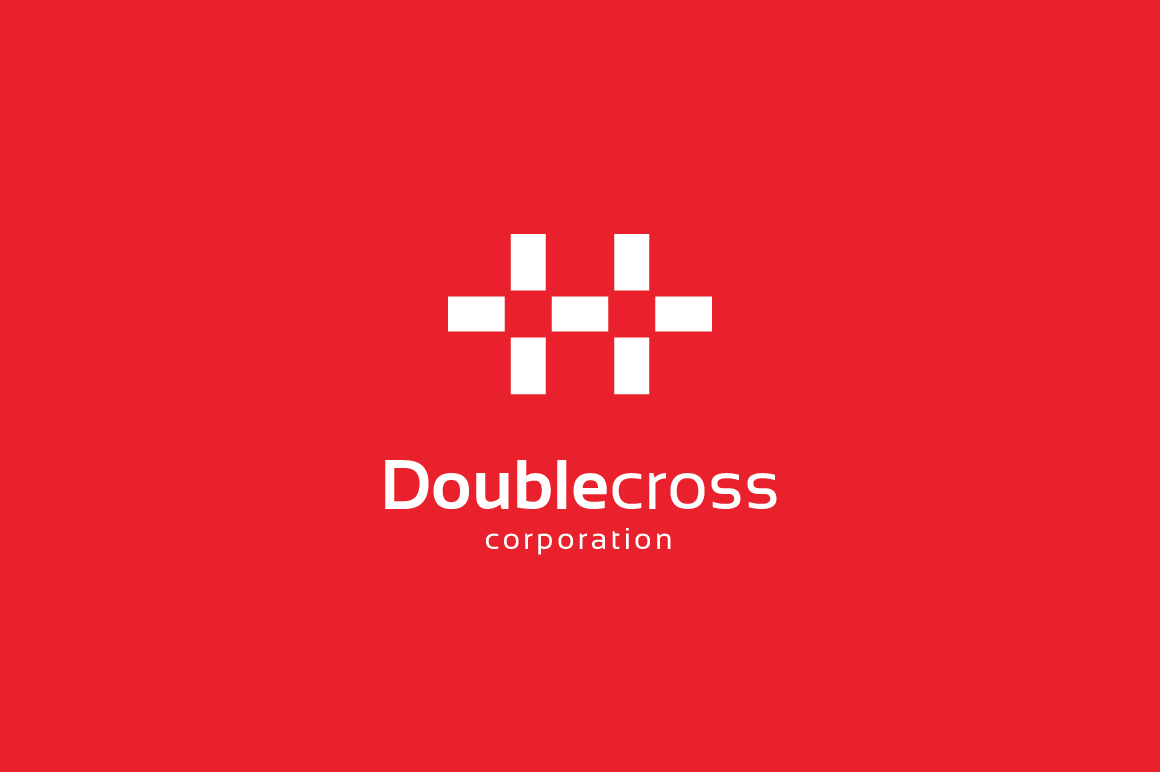 Double cross logo ~ Templates on Creative Market