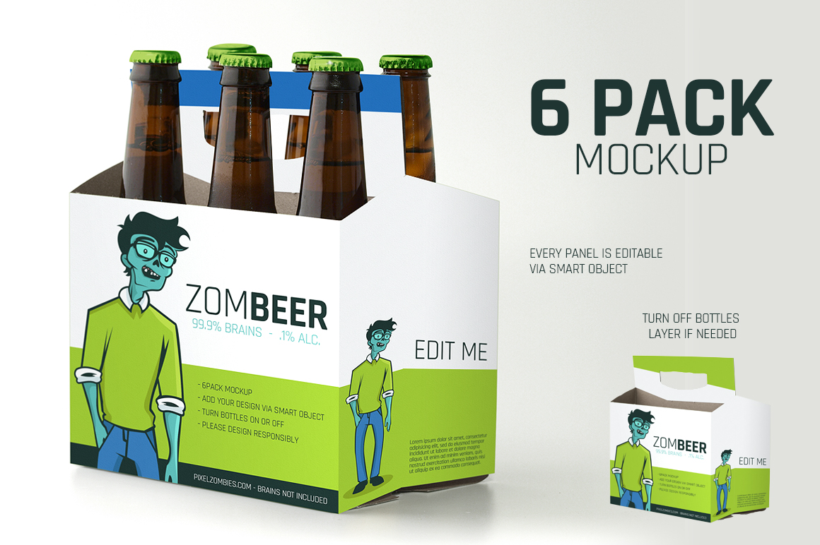 6 Pack Carton Mock Up ~ Product Mockups on Creative Market