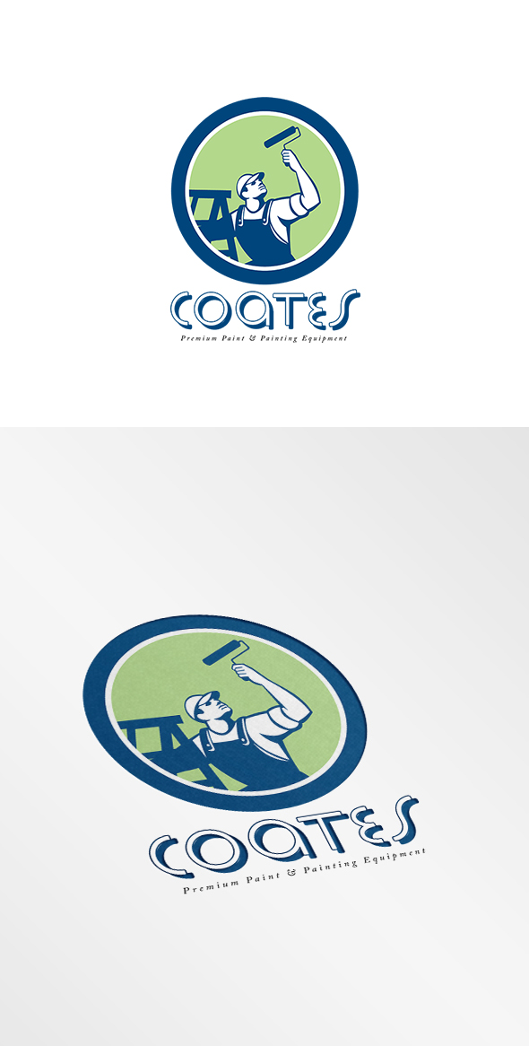 Coates Premium Painters Logo Logo Templates On Creative Market