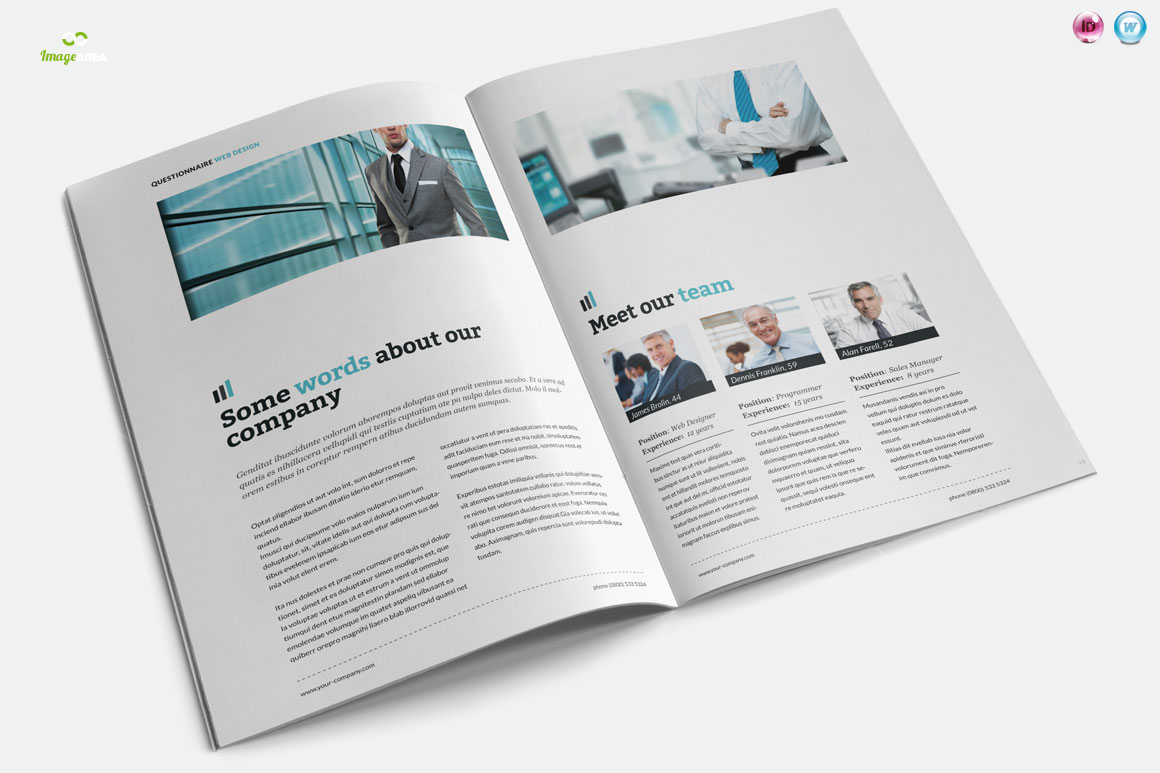 Questionnaire  Design Brochure Templates on Creative Market