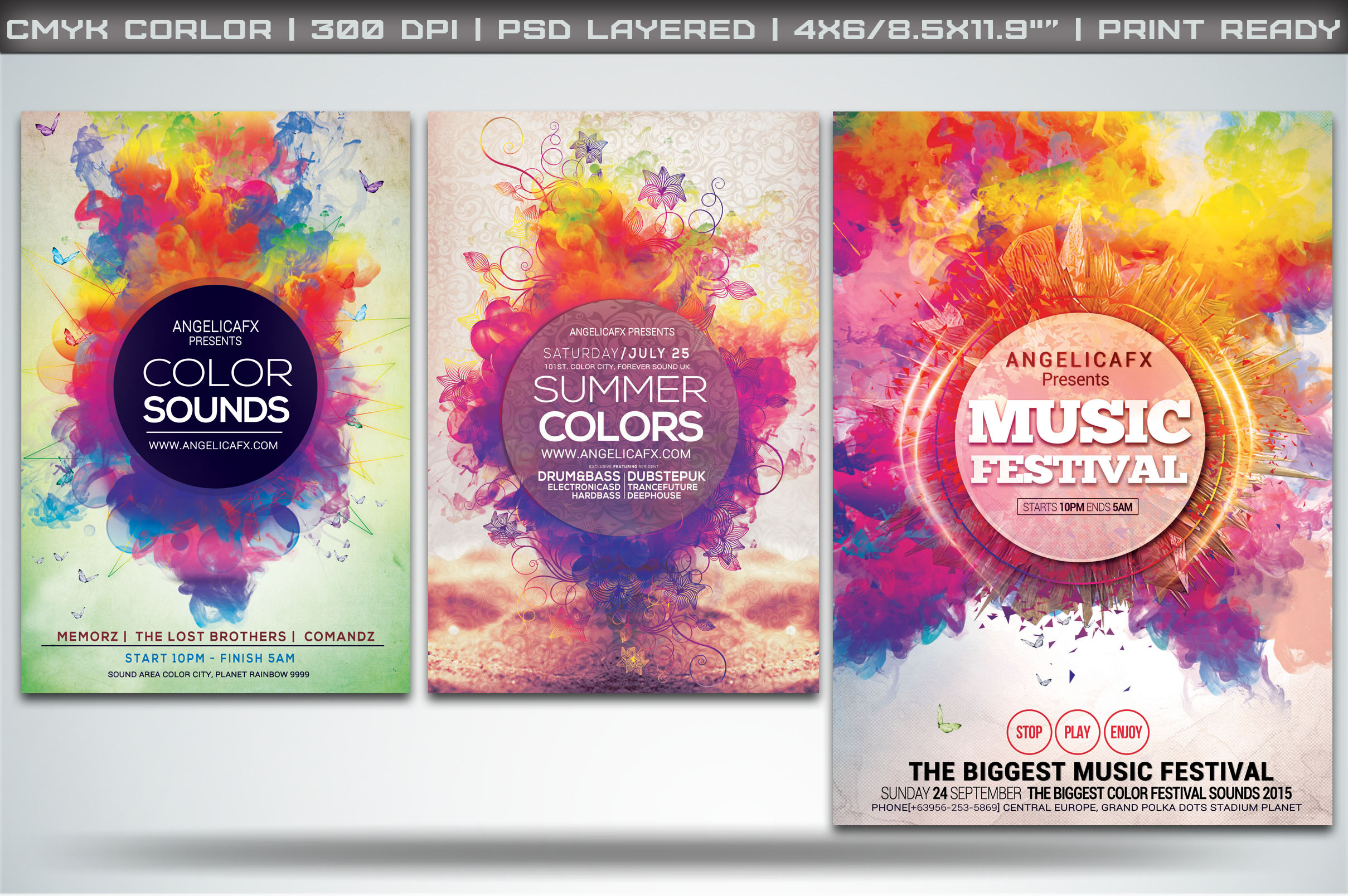 Colorful Flyers Bundle Vol. 1 ~ Flyer Templates on Creative Market