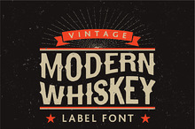 Vintage label whiskey style font ~ Display Fonts on ...