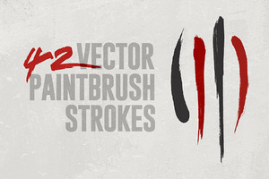 42 Vector Paintbrush Strokes