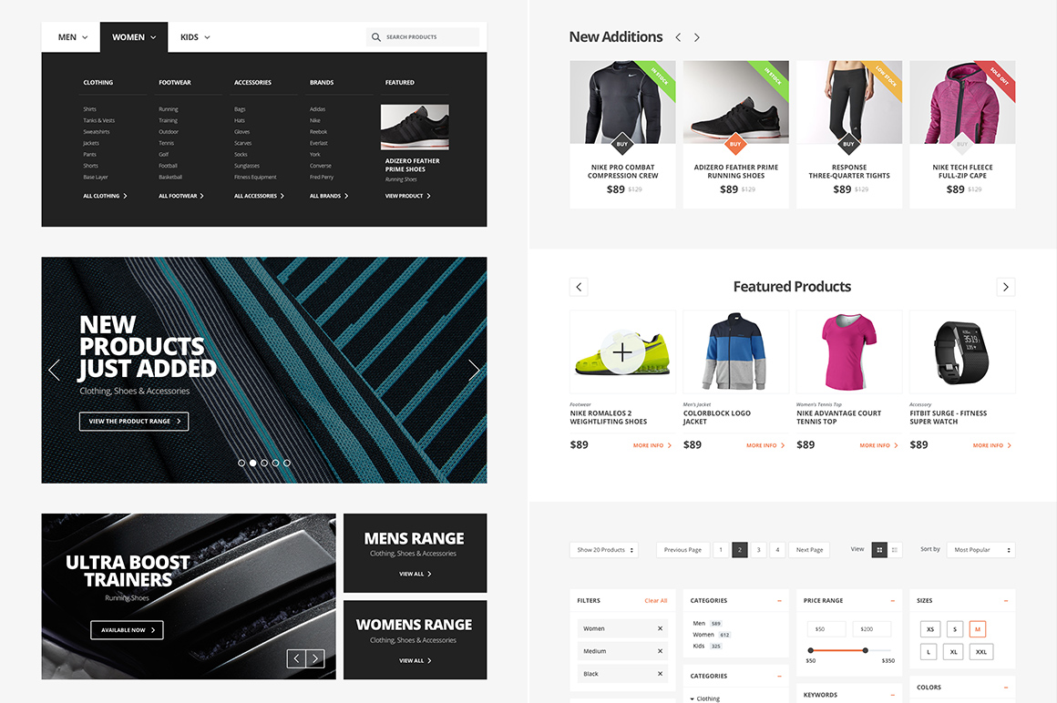 Active Store - Ecommerce UI Kit ~ Web Elements on Creative Market