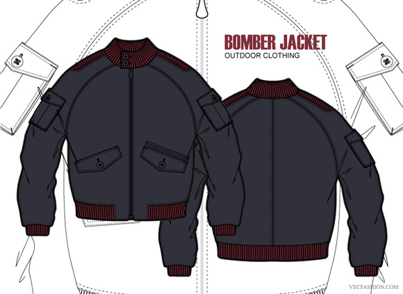 Men Bomber Jacket Clothing Template ~ Illustrations on Creative Market