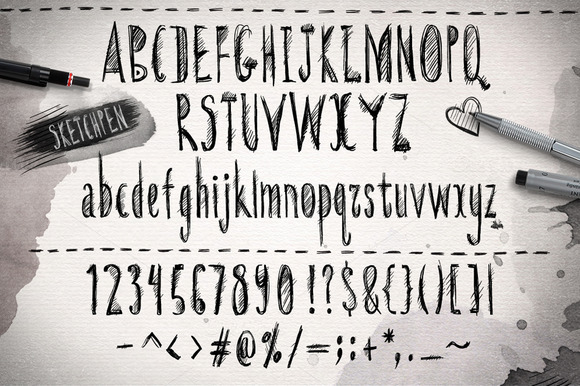 Sketchpen Typeface + Extras