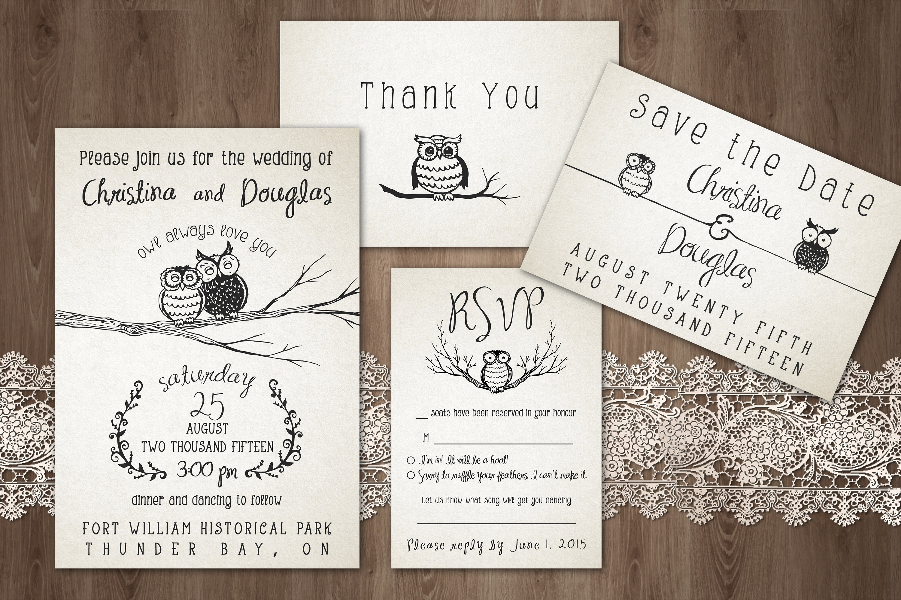 Wedding Invitations Owl 10