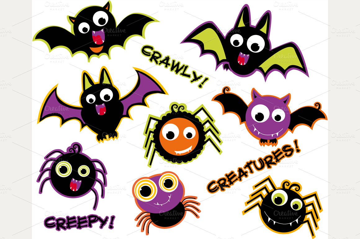 Halloween Creatures Illustrations on Creative Market