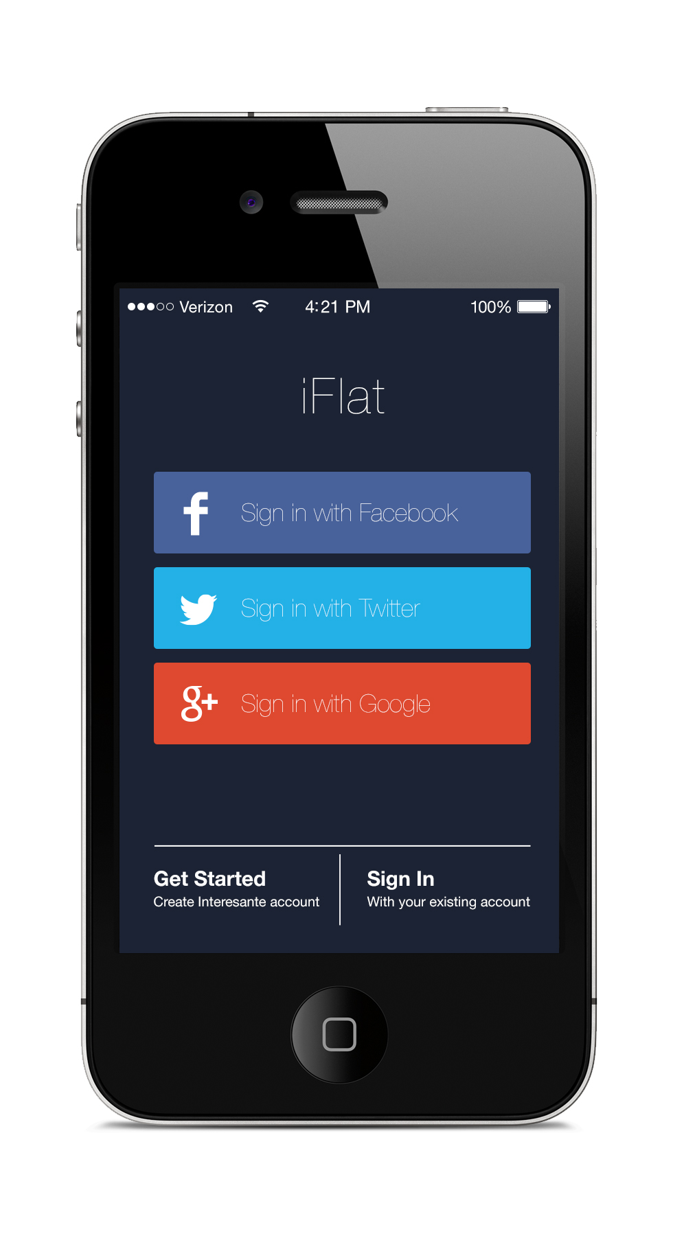 Flat iPhone App Template Website Templates on Creative 