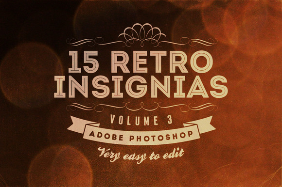 15 Retro Insignias Badges V.3