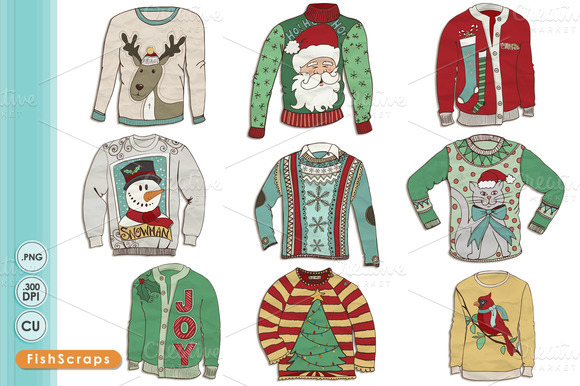 free ugly holiday sweater clip art - photo #29