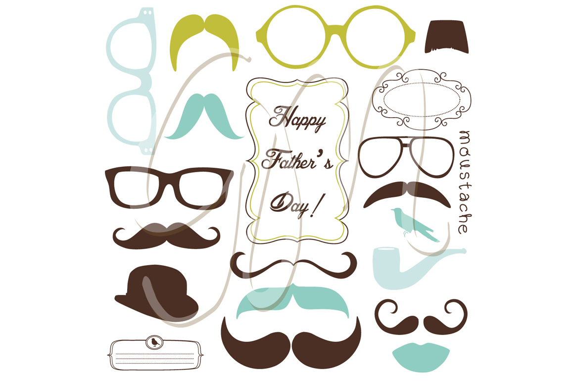 Father's Day Mustache Card ~ Illustrations on Creative Market