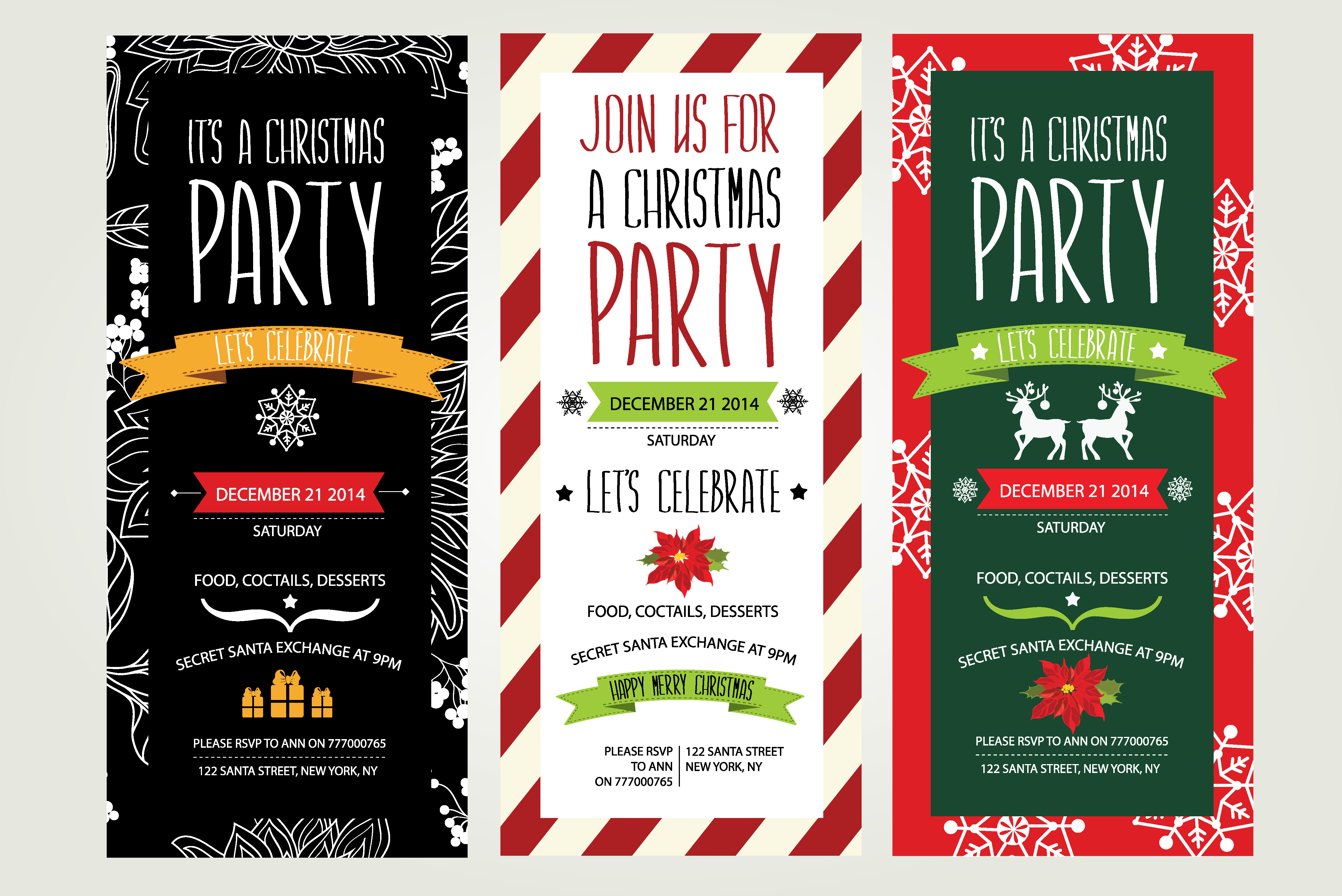 3 christmas invitations invitation templates on creative 3 christmas invitations invitation templates on creative