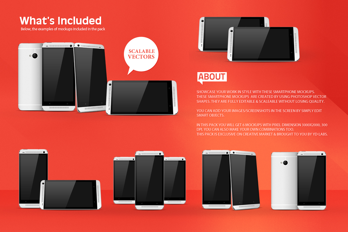 Android Smartphone Mockups V2 ~ Product Mockups on ...