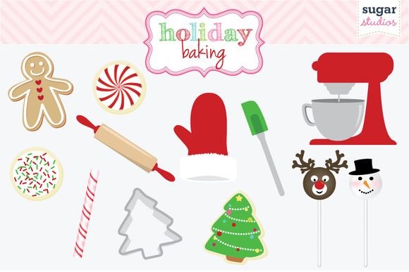 Holiday Baking Digital Clipart ~ Objects on Creative Market