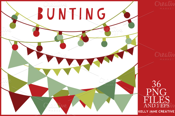 Stylised Christmas Bunting » Designtube - Creative Design Content