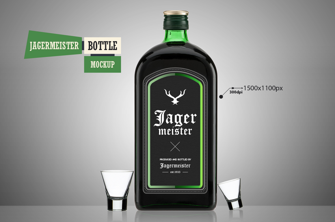 Jagermeister Bottle - Mockup ~ Product Mockups on Creative Market