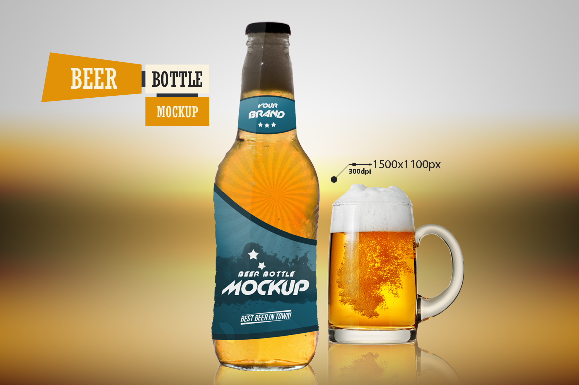 Download Beer Bottle - Mockup ~ Product Mockups on Creative Market