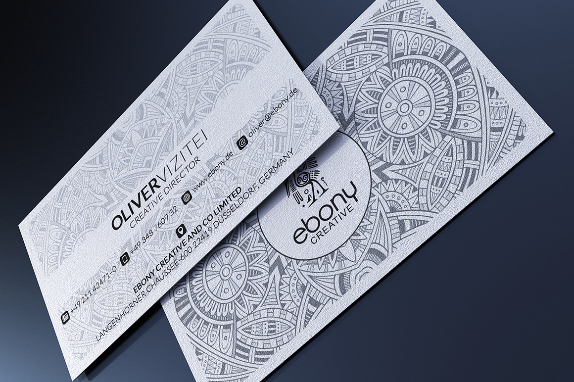 Elegant White Business Card Business Card Templates on Creative Market