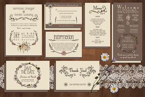 Wildflower Wedding Invitation Suite