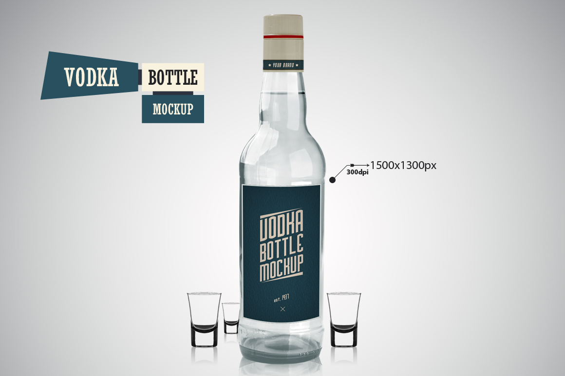 Download Vodka Bottle - Mockup ~ Product Mockups on Creative Market